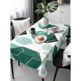 thumbnail image 6 of Turquoise Marble Table Cloth, Gold White Geometric Hexagon Modern Waterproof Tablecloth for Rectangle Tables, Reusable Washable Fabric Table Cover for Restaurant Kitchen Dining Tables 60"x120", 6 of 6
