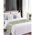 thumbnail image 4 of Xipuska Sage Green Bed Runners for Twin Size Bed, Decorative Bed Throws for Foot of Bed, Minimalist Abstract Modern White Art Bed Runner Sofa Throw Bedding Scarf Protector Slipcover for Bedroom/Hotel, 4 of 6