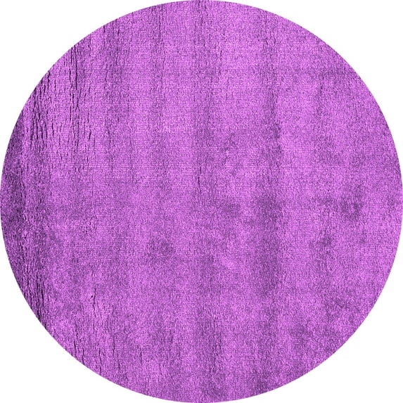 Ahgly Company Indoor Round Abstract Pink Contemporary Area Rugs, 8' Round