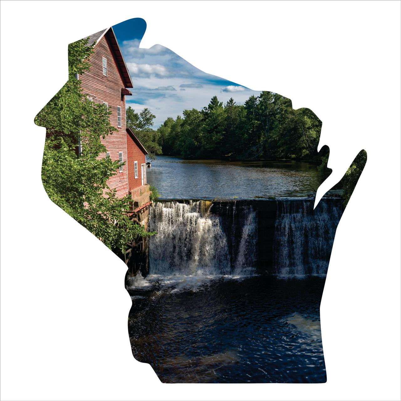 Precision Metal Art Wisconsin Silhouette Metal Laser Cut Wall Art with