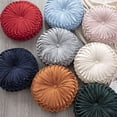 thumbnail image 2 of Polyester Fiber  Floor Cushion Pillow Pouf Throw Home Sofa Decor Luxury European  Solid Color Pleated Floor Pillow Red, 2 of 7