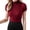 X37 Purple, variant on Womens T Shirts Short Sleeve Turtleneck Solid Fitted Knit Sweater Basic Casual Top Soft Breathable Stretchy Summer Tops Shirts For Women Size One Size Army Green