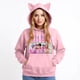 thumbnail image 4 of Pop cazadora para niña Demon Hunters Women's Fashion Cat-Ear Crop Top Hooded Sweatshirt （Pink）, 4 of 4