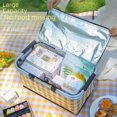 thumbnail image 3 of Cesta de picnic al aire libre, cesta portátil plegable, caja de aislamiento de aluminio para automóvil, cesta de compras de comida rápida con aislamiento de gran capacidad, cesta de hielo, 3 of 3
