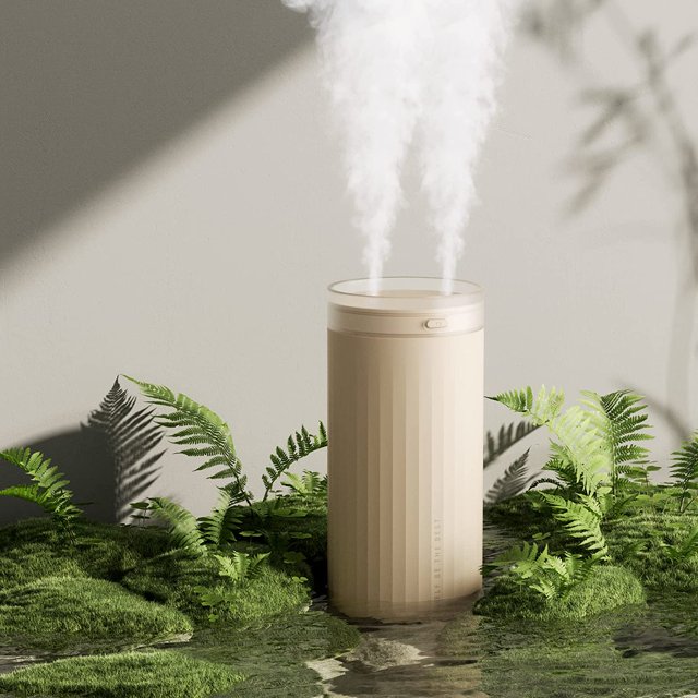 Humidificador, minihumidificadores portátiles de 4000 mAh, humidificador de aire para bebés, dos puertos de niebla, apagado automático, humidificador de aire silencioso para viajes en casa, oficina,