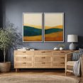 thumbnail image 4 of Framed Canvas Print Abstract Landscape Wall Art Set of 2 Neutral Decorative for Living Room Bedroom - 16"x24"x2 WHITE, 4 of 8