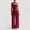 Wine, variant on Purcolt Women's 2 Piece Dressy Casual Slim Fit Tank Top and Wide Leg Pants Summer Casual Lounge Sets Matching Outfits Sets