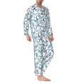 thumbnail image 2 of Lsque Hand Drawn Snake Pattern Long Sleeve Pajama Set for Men - Soft 2-Piece Sleepwear and Loungewear Set with Pockets, Comfy Nightwear-X-Large, 2 of 7