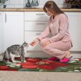 thumbnail image 4 of 2 Piece Christmas Plaid Kitchen Rug Sets Gingerbread Man Pine Branch Ball Kitchen Floor Mat Absobent Kitchen Rugs and Matsfor Bath Cooking (47x17+30x17 inches), 4 of 7