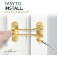 thumbnail image 5 of Mega Handles Security Safety Lock 4.2 inches | Satin Brass, 5 of 5