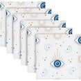 thumbnail image 6 of GZHJMY Soft Reusable Satin Table Decorative Napkins,20x20InX6 PCSMagic Evil Eye,Family Dinner Wedding Banquet, Cocktail Party, Kitchen,Birthday Party, 6 of 7