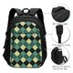 thumbnail image 3 of Easygdp Green Squares Mochila para Laptop de Viaje con Puerto USB, Mochila para Laptop con Puerto de Carga USB para Mujeres y Hombres, 3 of 7