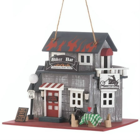 Home Decorative Biker Bar Highway Hide Away Bird House