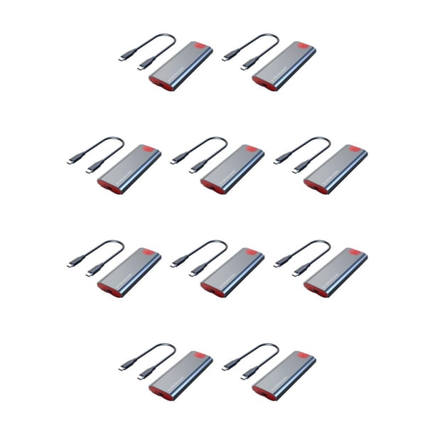sweethay Caja de carcasa M.2 NVMe SSD USB3.1 Gen2 10Gbps HDD Box USB3.2 USB-C Adaptador externo M2 sin herramientas Disco duro Protocolo dual Type2 NO2