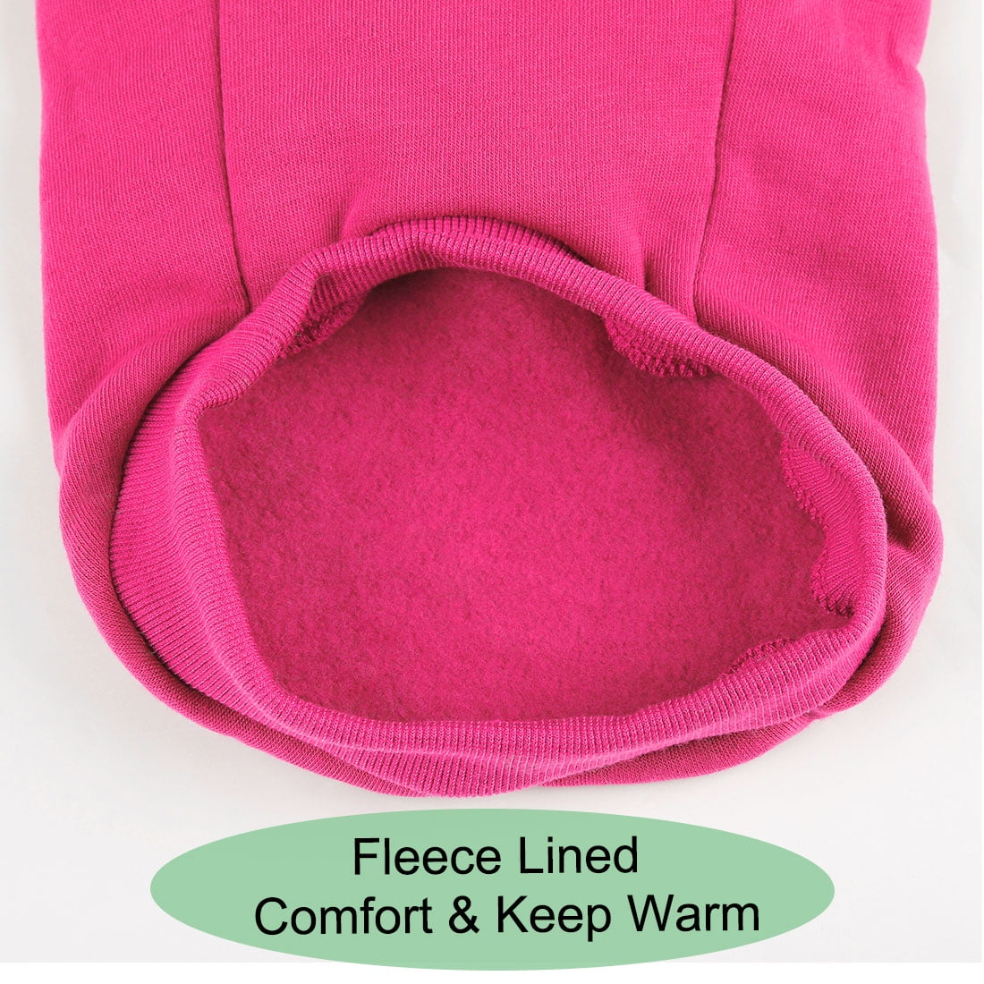 Unique Bargains Dog Winter/Spring/Fall Sweatshirt Hoody Pet Clothes Warm Coat Fuchsia Red