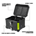 thumbnail image 4 of Funda  Bloosom Superior Aluminio Grande Cuadrado Maletero Moto 46l Negro, 4 of 4