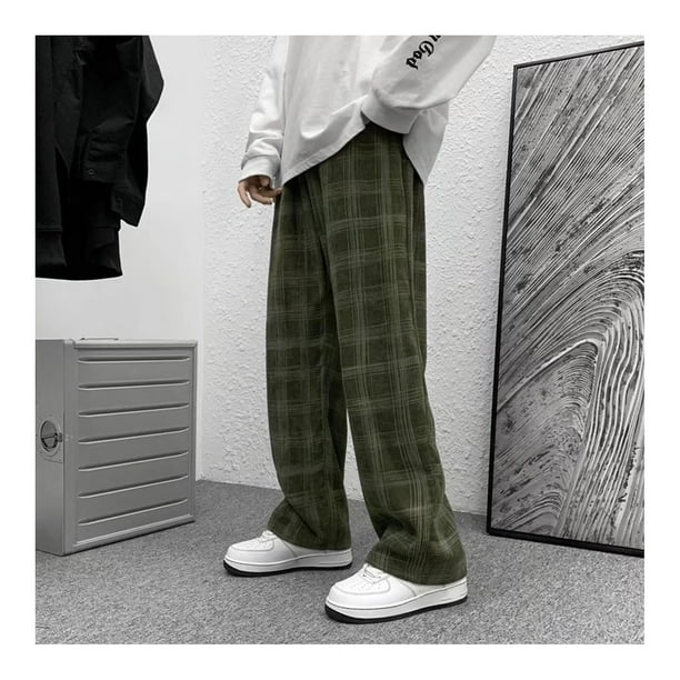 Plaid loose shop pants