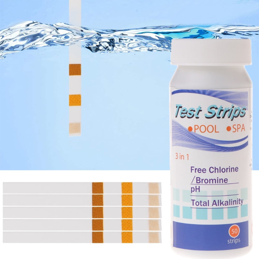 Swimming Pool Chlorine pH Water HardnessTest Strips,3 In1 Test Strips