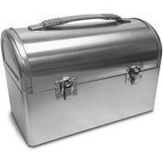 Plain Metal Dome Lunch Box - Silver