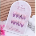 thumbnail image 4 of Press on Nails Sutaozhi, 30 unidades, color almendra mediana con diseño 3D, 4 of 9