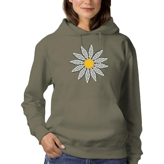 Smartprints Cute Daisy Flower Art Hoodie Women -Image by Shutterstock, Female Medium