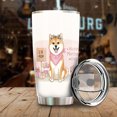 thumbnail image 3 of Happy Mother's Day Shiba Inu Love Dog Mom Heart Flower 20oz Stainless Steel Tumbler Insulated Cup with Lid Shibas Dog Lovers Gifts Idea - 12004, 3 of 5