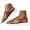 Brown, variant on Platform Sandals Women Memory Foam Strappy Orthopedic Wedges Slip on Slides Comfortable Summer Beach Walking Shoes with Back Strap Black Size 6