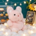 thumbnail image 2 of SIYTUAU Short Plush Pink Rabbit Doll Desk Companion Decorative Toy Soft Stuffed Animal Figure For Table Shelf, 2 of 5
