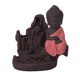 thumbnail image 4 of Buda de cerámica hecho a mano, quemador de reflujo decorativo - Rojo, 4 of 5