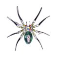 thumbnail image 2 of TISHITA Punk Dazzling Crystal Rhinestone Widow Insect Animal Pin Brooch Gift Green, 2 of 2