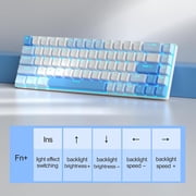 MageGee Portable 60% Mechanical Gaming Keyboard, Mk-Box LED Backlit Compact 68 Keys Mini Wired Office Keyboard with Red Switch for Windows Laptop PC Mac - Black/Grey