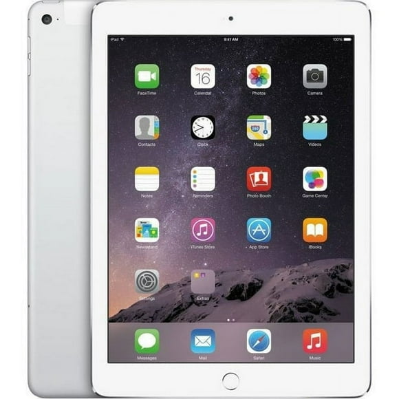 Apple iPad Air 2 MH2V2LL/A 9.7" Tablet 16GB WiFi + 4G LTE Fully Unlocked, Silver (Certified Used)