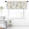 thumbnail image 2 of Winter Snowflake Christmas Kitchen Valance Curtains 54W x 18L Rod Pocket Snow Xmas Gold Gray New Year Holiday Window Treatment for Living Room Bedroom Bathroom, 2 of 6
