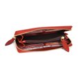 thumbnail image 6 of Aaron Leather Goods Women's RFID Blocking Leather Clutch Currant, 6 of 16