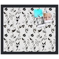 thumbnail image 2 of PinPix 20x17 Custom Cork Bulletin Board Floral Black Flower Poster Board Has a Fabric Style Canvas Finish, Framed in Floral Black Flower, by ArtToFrames (PinPix-123), 2 of 6