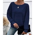 thumbnail image 3 of Womens Long Sleeve Shirts Crewneck Tunic Tops Pullover Sweaters Business Casual Blouses Fall Fashion, 3 of 11