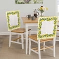 thumbnail image 5 of Yellow Lemons Fruits Chair Covers Set of 1 Green Leaf Buffalo Plaid Farm Plant Chair Back Covers Stretch Removable Washable Slipcovers Protector for Dining Room Kitchen Party Decor, 5 of 9
