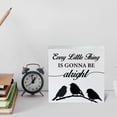 thumbnail image 5 of Zomyto 5x5 Inch Inspirational Wooden Sign Every Little Thing Is Gonna Be Alright Wood Block Tabletop Sign Farmhouse Birds Decorative Desk Sign, 5 of 8