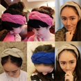 thumbnail image 2 of 10 diademas de punto trenzadas de colores variados para mujer, bandas para el cabello de hilo retorcido, envolturas para la cabeza de ganchillo, accesorios para el cabello, multicolor, 2 of 5