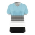 thumbnail image 4 of Ashirexll Hauts pour Femmes Tendance, Chemise de Base Imprimée à Manches Courtes et Col en V pour Femmes Grande Taille, 4 of 4