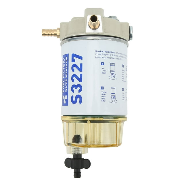 Separador de agua y aceite fueraborda,Separador de agua y aceite marino Separador de agua y combustible de metal Filtro Separador de agua y aceite Rendimiento sólido