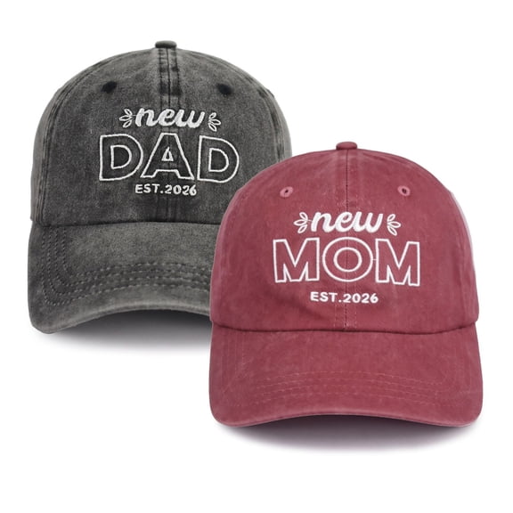 Summer Hats for Women Unisex Washed Embroidered Dad Mom Baseball Cap Casual Everyday Black One Size