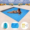 thumbnail image 2 of Beach Blanket Mat Super Sand Beach 83 "*79" Portable Beach Beach Blanket, Camping, Hiking and Picnic, Light Dry Hard Heat, 2 of 5