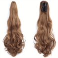 thumbnail image 1 of Clip De Garra De 55,88 Cm En Extensión De Cola De Caballo Ondulada, Pieza De Pelo De Fibra Sintética, Extensiones De Cola De Caballo Onduladas Largas Para Mujeres Y Niñas, 1 of 4