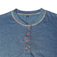 thumbnail image 7 of Nafuu Males T Shirts Solid Color Henley Long Sleeve Button Down Soft Casual Tee Comfortable Relaxed Fit Top For Everyday Wear Stylish Home T Shirts For Man, 7 of 7