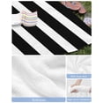 thumbnail image 6 of Black Striped Beach Towels Oversized Super Absorbent, Modern Simple Monochrome Geometric White Lightweight Bath Towel Quick Dry Sets For Bathroom/Pool/Rv Camping/Beach Play/Gym Room/Picnic 35"x70", 6 of 8