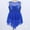 A Blue, variant on Aislor Kids Girls Lyrical Latin Jazz Irregular Hems Dress Shiny Sequins Ballroom Dancewear