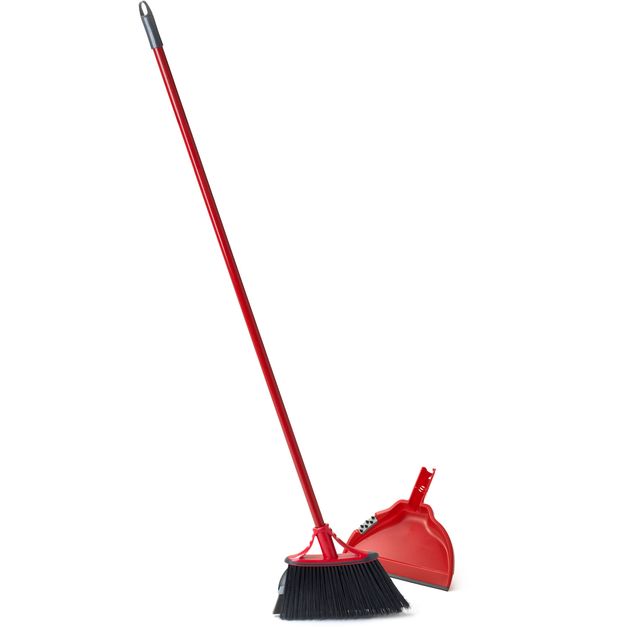 O-Cedar Dual-Action Angler Indoor Broom with Dust Pan Set - image 2 of 7