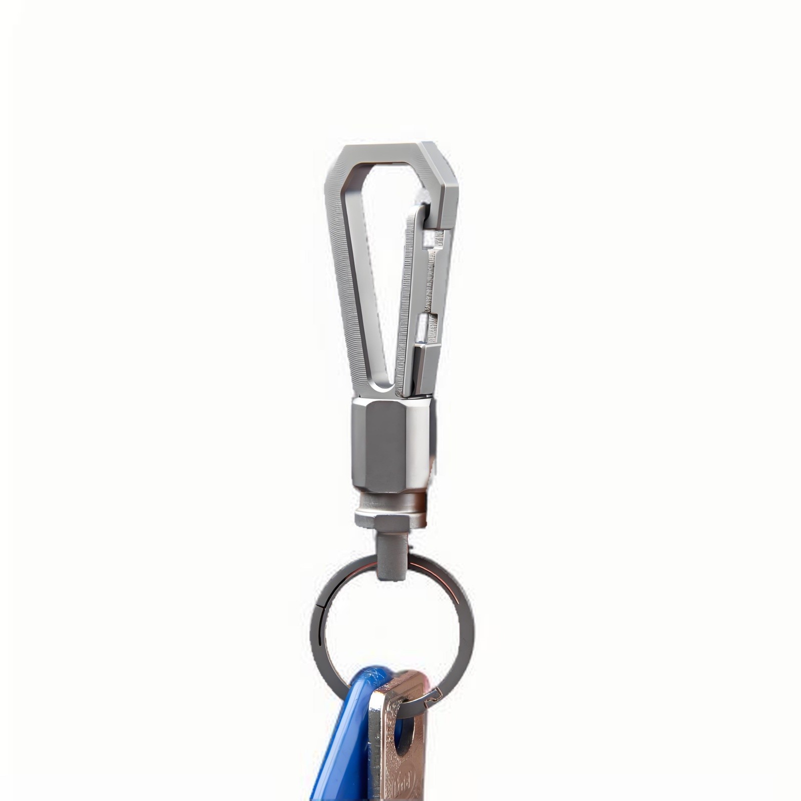 Titanium Alloy Quick Release Keychain with 360° Swivel, Lightweight EDC Clip & Key Ring Set for Car Keys, Bags and Everyday Carry