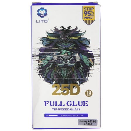 LITO 2.5D Full Glue Screen Protector for Samsung Galaxy A33 5G - 10 Pack